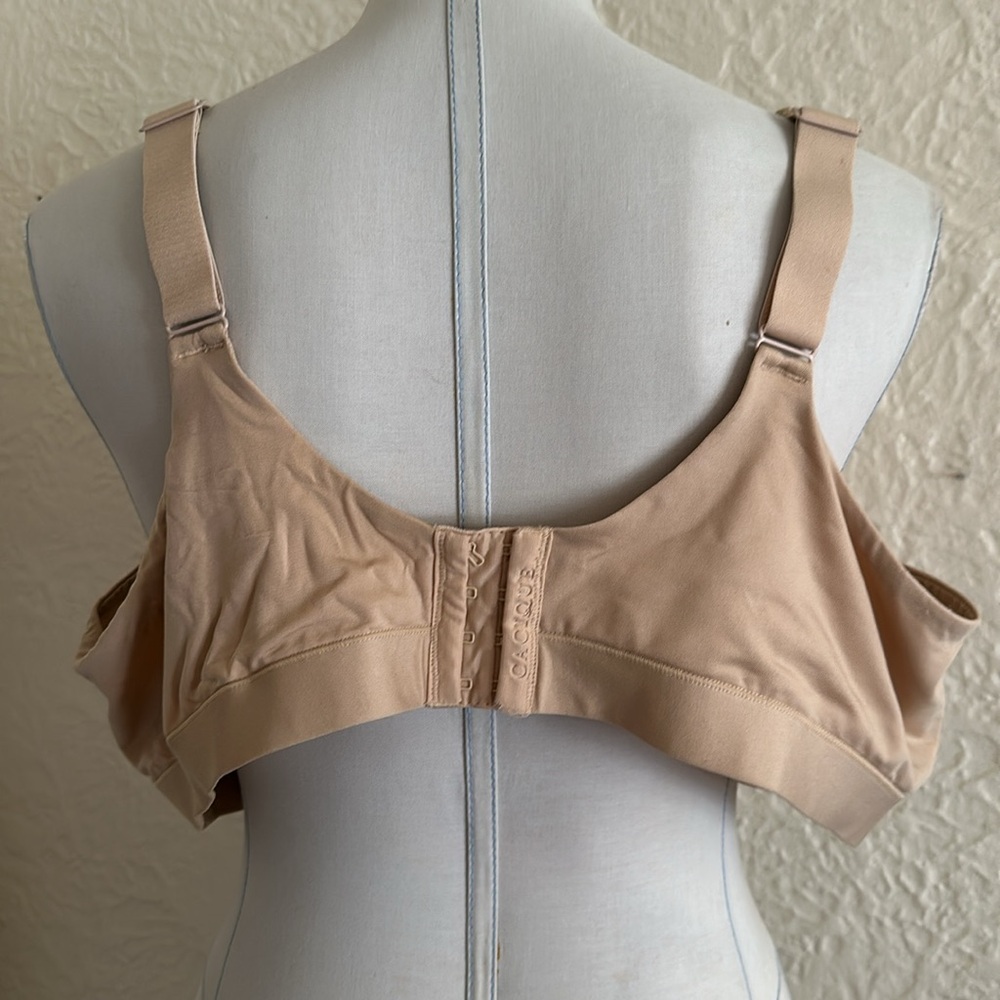 Cacique Lane Bryant Lightly Lined Balconette Nude Beige Bra Cooling Mesh 48DD - Picture 3 of 7